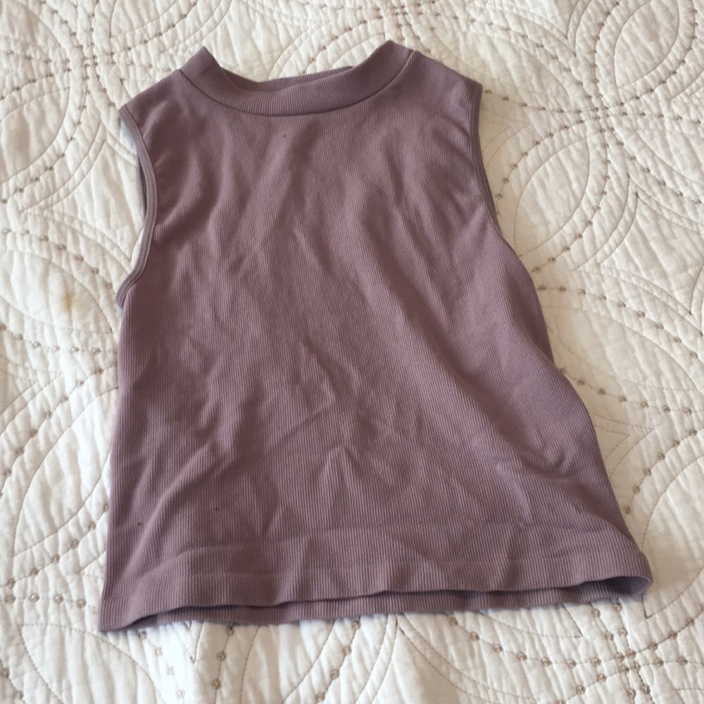 Matte purple crop top